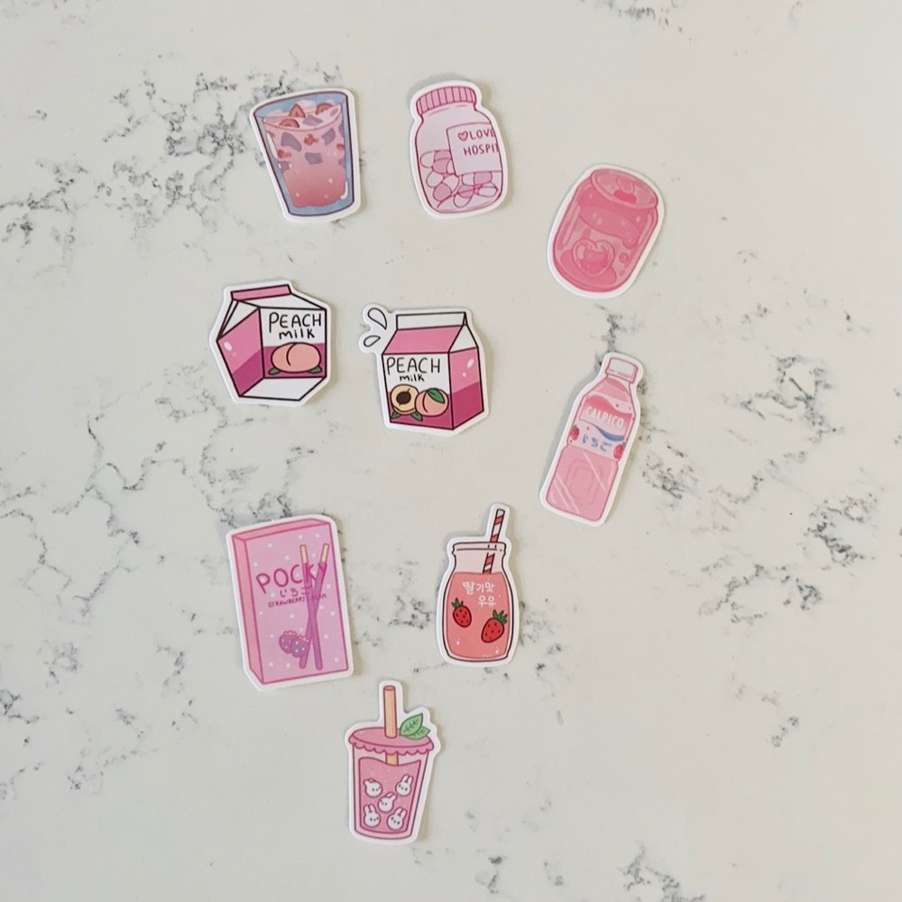 Pink 50 Pieces Cute Sticker Bundle - Picture 9 of 16